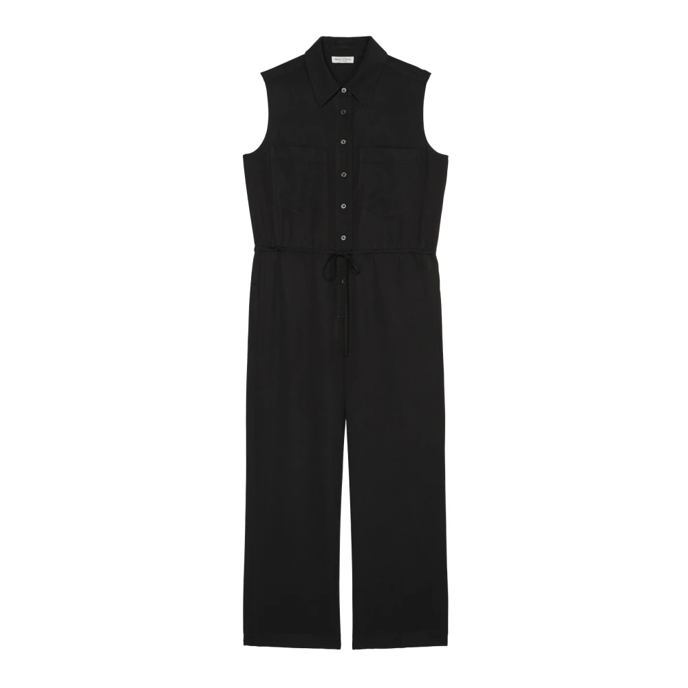 Marc O'Polo Mouwloze jumpsuit Black Dames