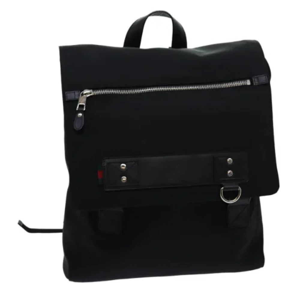 Gucci Vintage Pre-owned Nylon backpacks Black Dames
