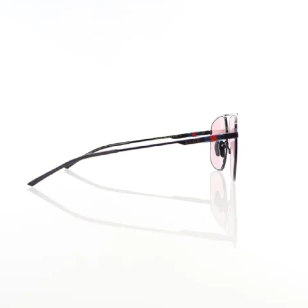 Gucci Vintage Pre-owned Metal sunglasses Black Dames
