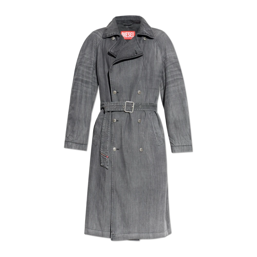 Diesel Unisex Grijs Jassen S, Katoen, D-Matthew-S Coat