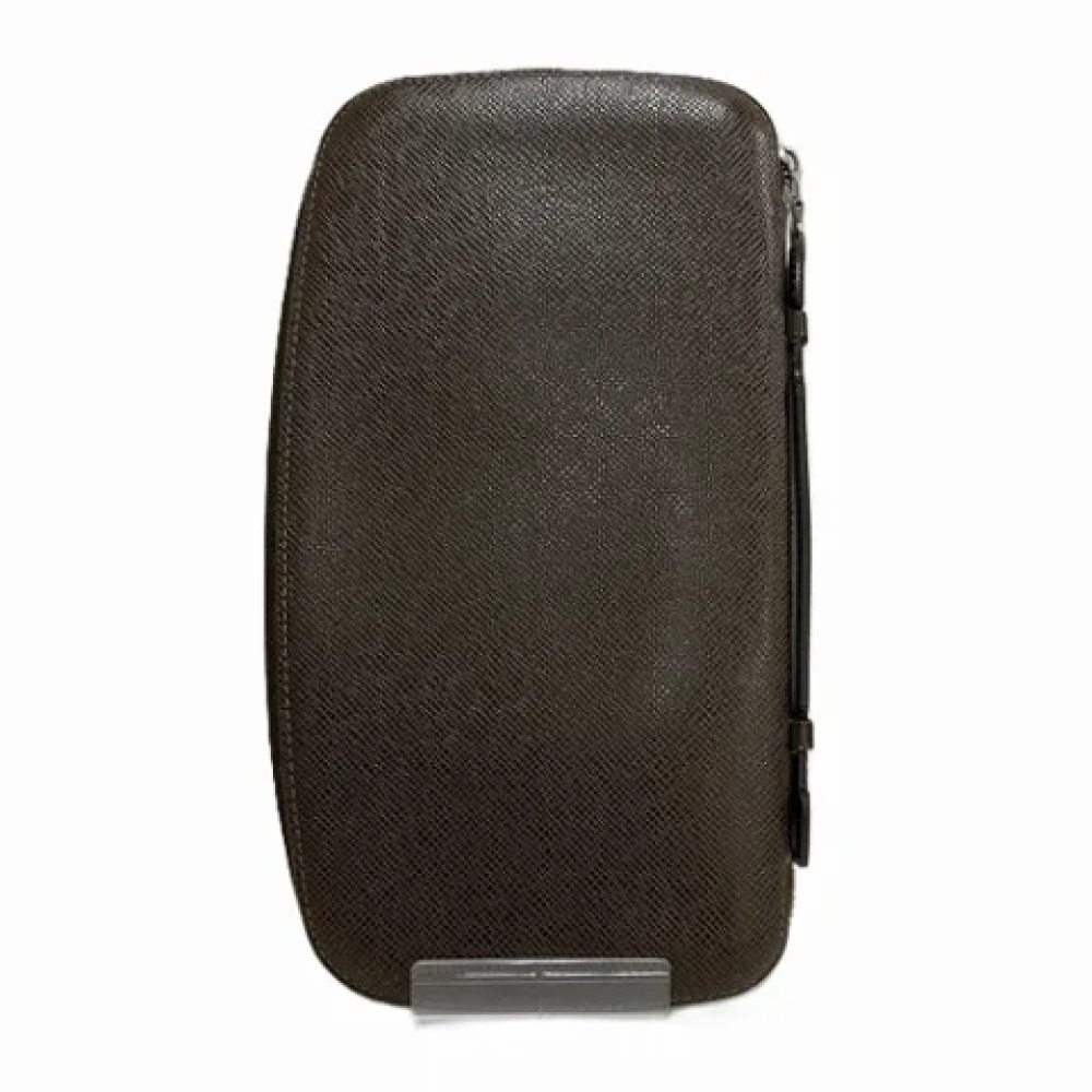 Louis Vuitton Vintage Pre-owned Leather wallets Gray Heren