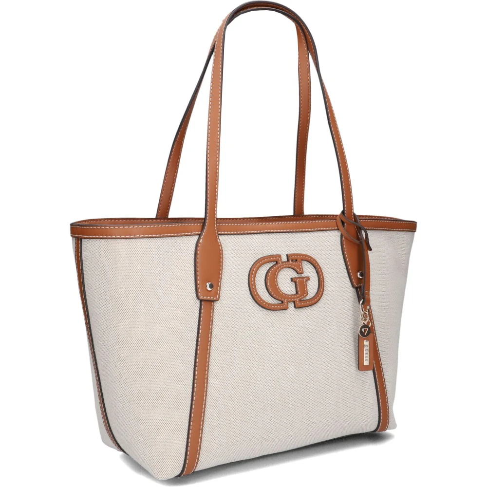 Guess Elegante Sebina Tote Schoudertas Beige Dames