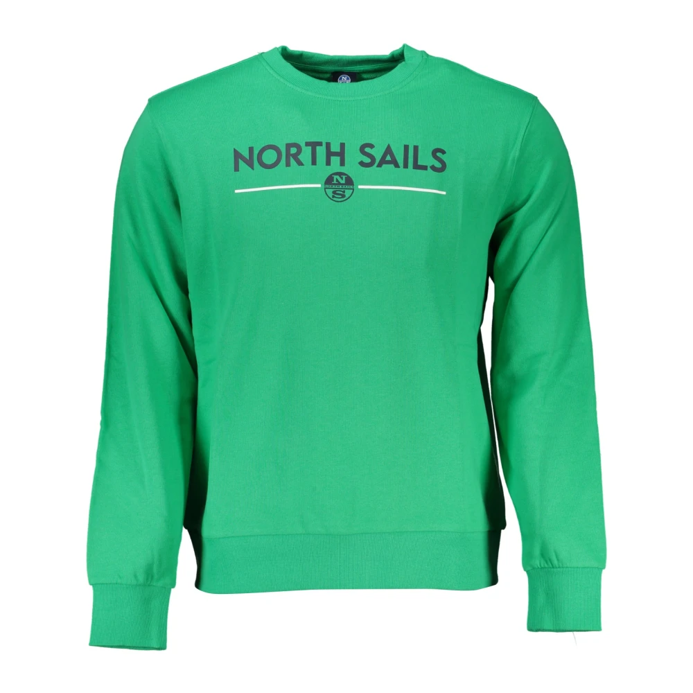 North Sails Groene sweatshirt met lange mouwen en print Green Heren