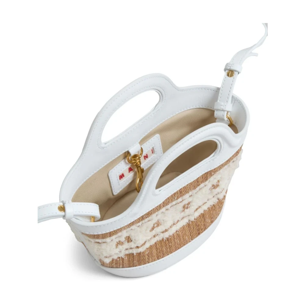 Marni Tropicalia Wit Leren Tas Brown Dames