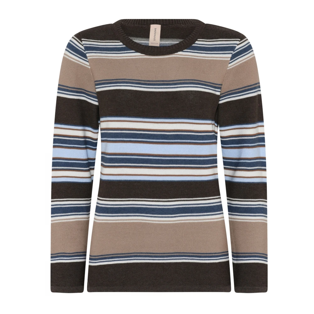 Skovhuus Gestreepte Links Pullo Blouse Hazelnoot Multicolor Dames