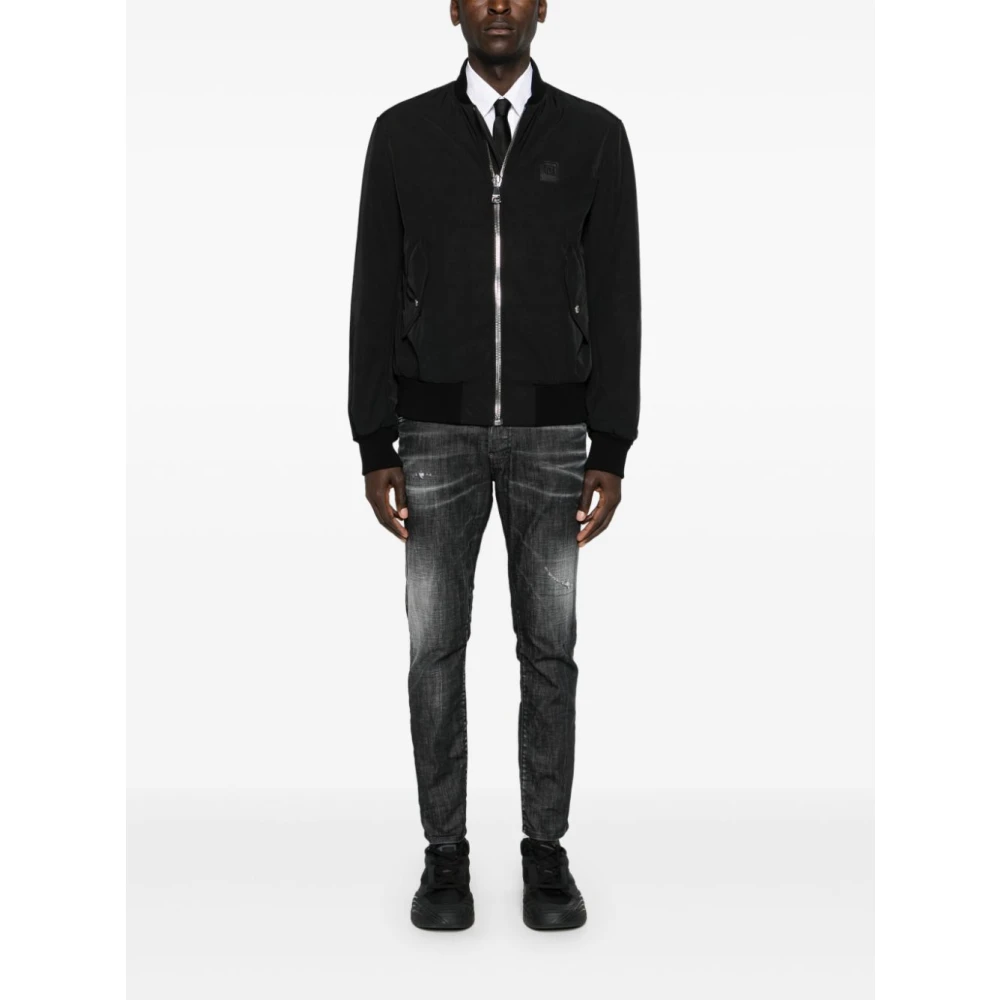 Dsquared2 Zwarte Slim Fit Stretch Katoenen Jeans Black Heren