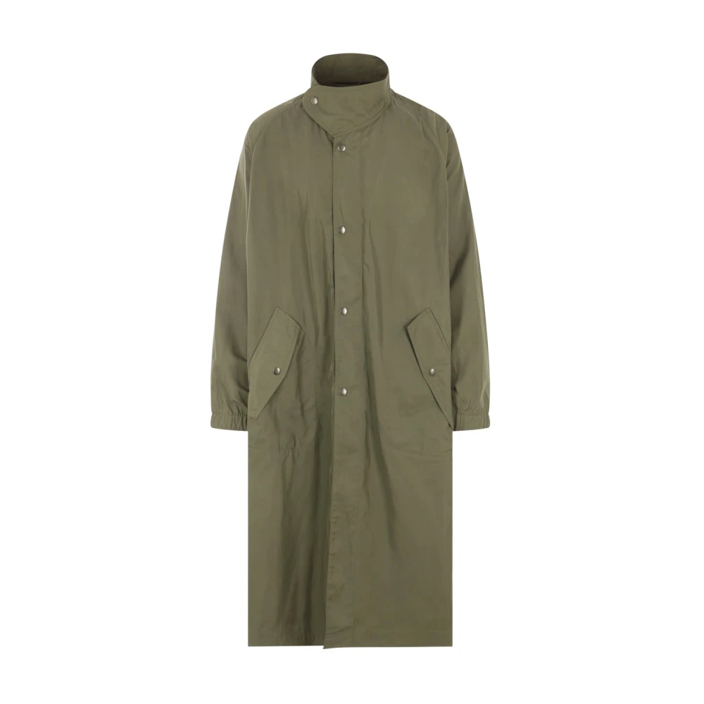 Dries Van Noten Oversize Parka in Groen Nylon Green Heren