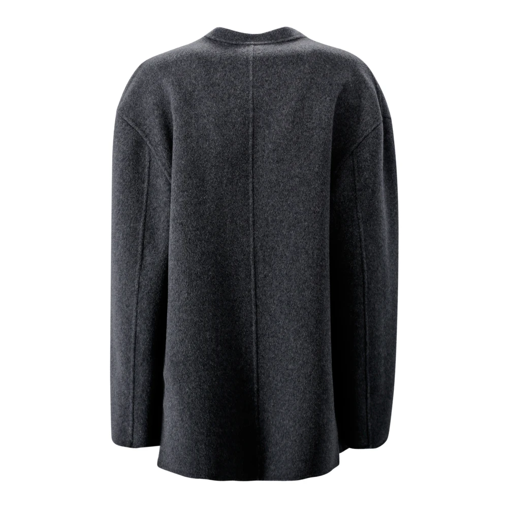 Philosophy di Lorenzo Serafini Grijze Wollen V-hals Jas Gray Dames