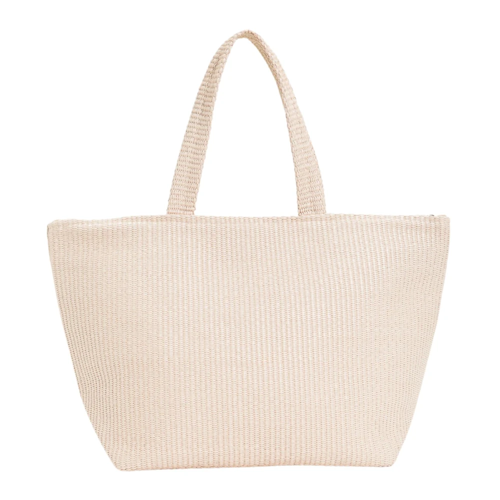 Twinset Logo Shopper Tas in Poeder Materiaal Pink Dames
