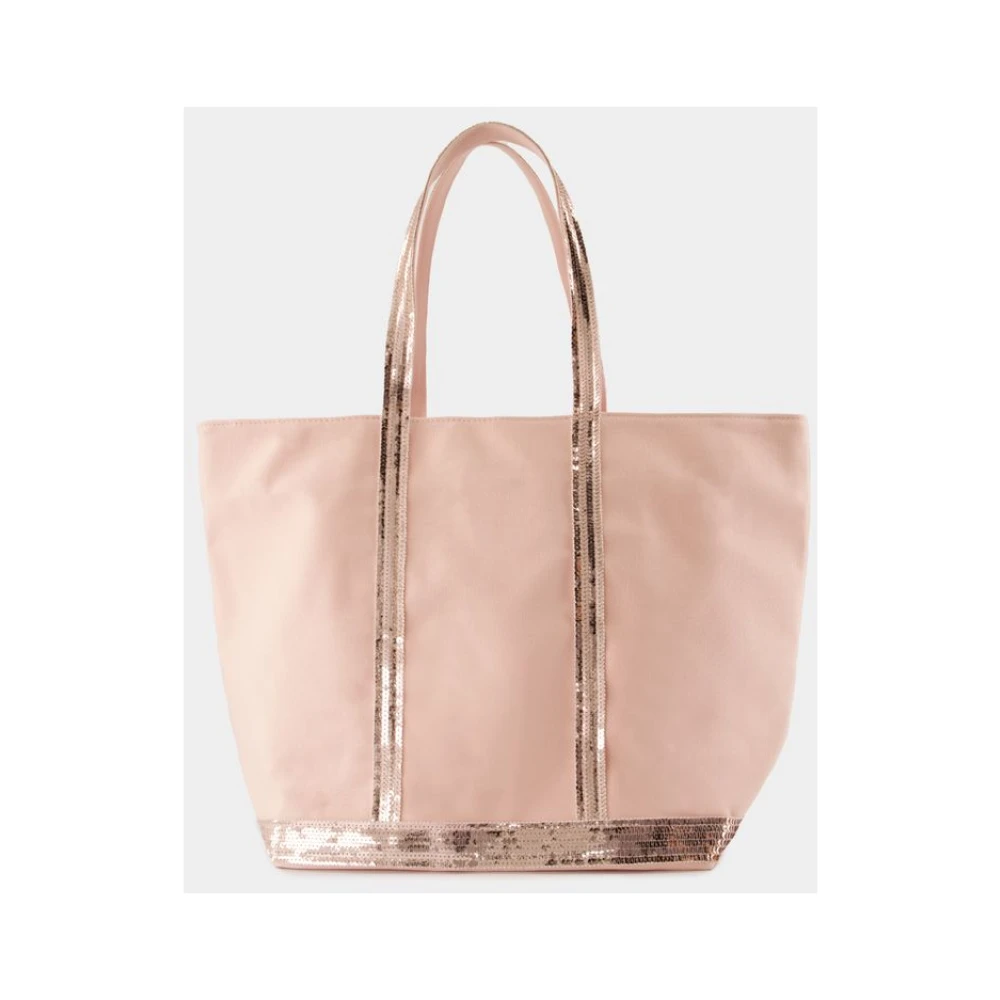 Vanessa Bruno Roze Katoenen Winkel Tas Dubbel Dragen Pink Dames