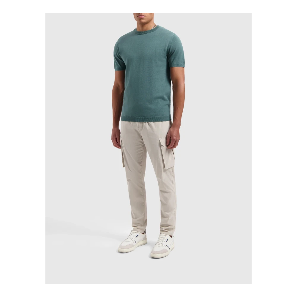 Pure Path T-Shirt- Regular FIT Knitwear Crewneck Green Heren