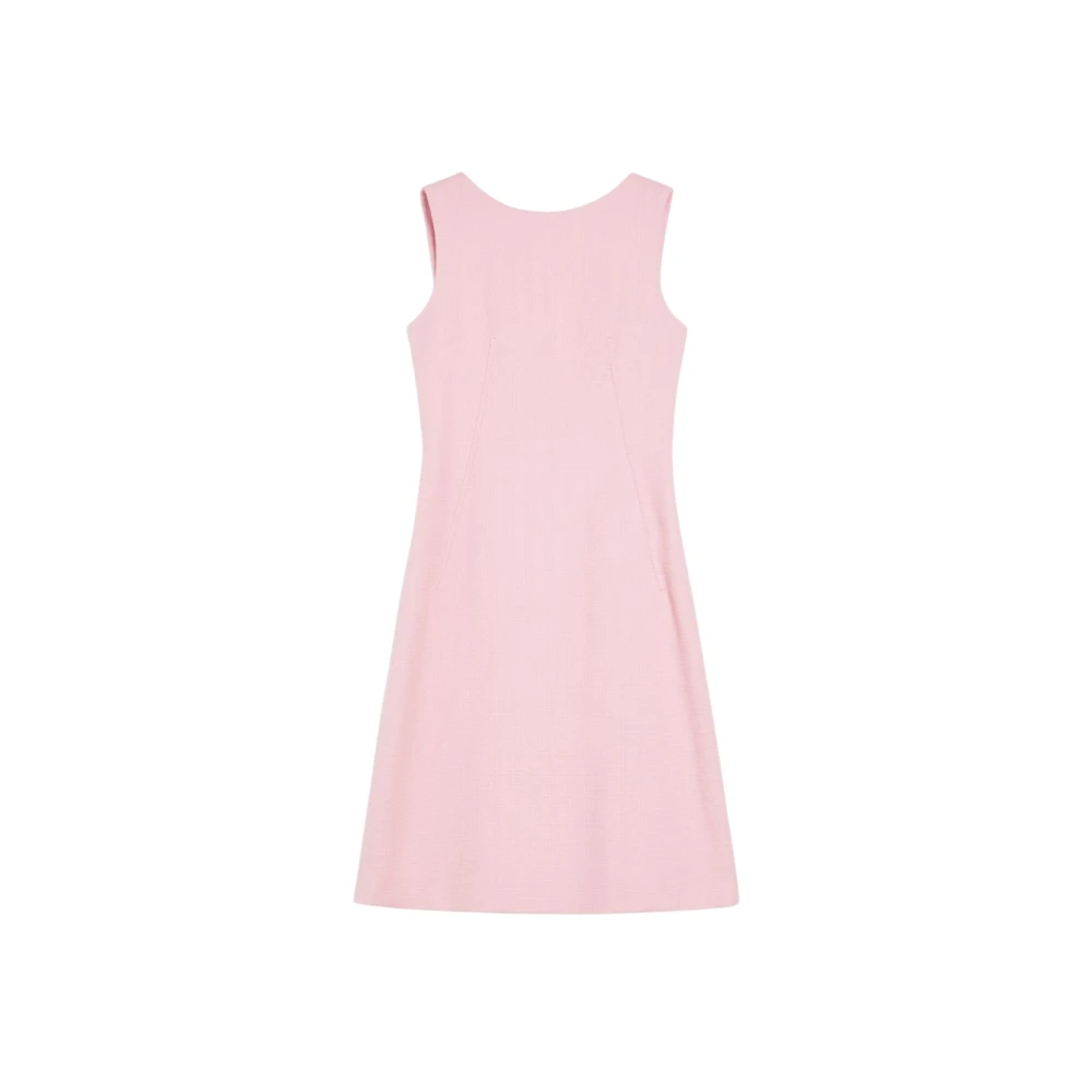 Max Mara Women's Pink Short Dresses,, Armida Sleeveless Cotton Dress With Bow 2XS