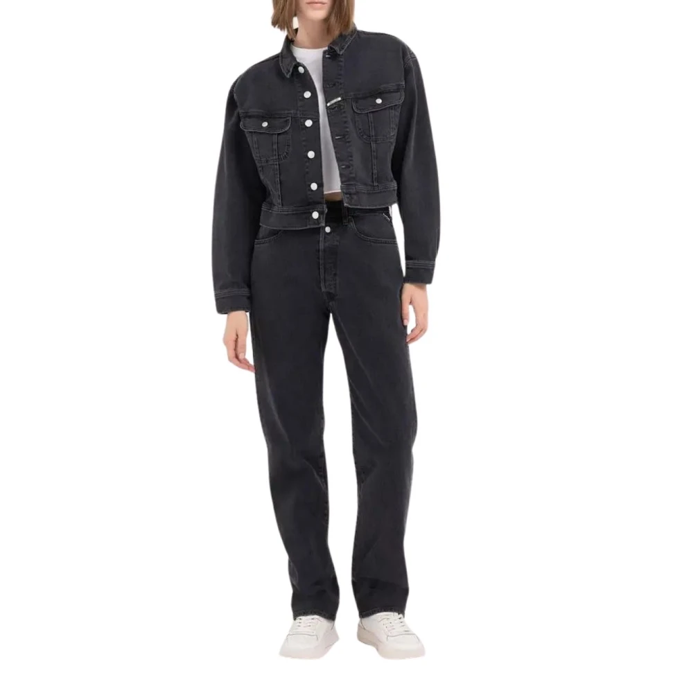 Replay Denim Jas Black Dames