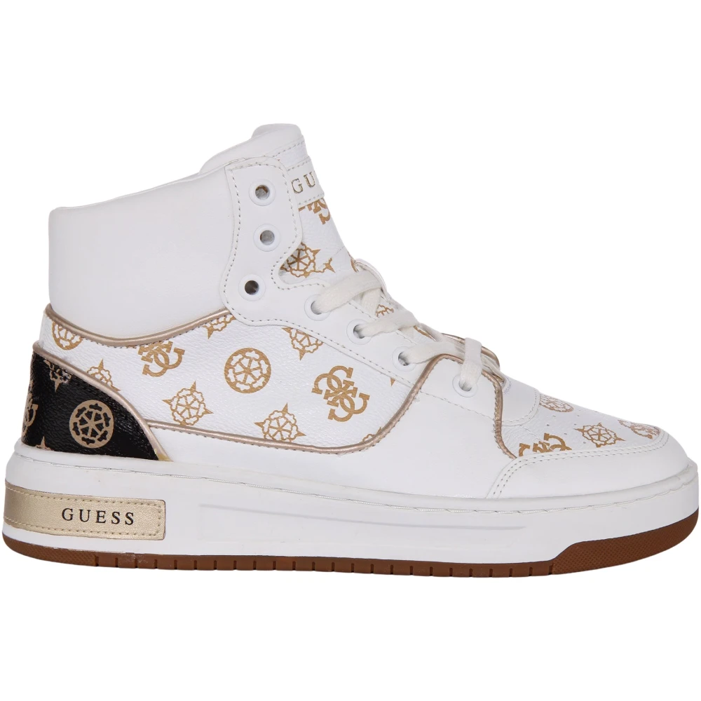 Guess Women's White Tullia Hi-Top Trainers - Sneakers - 6 Uk - Shoes