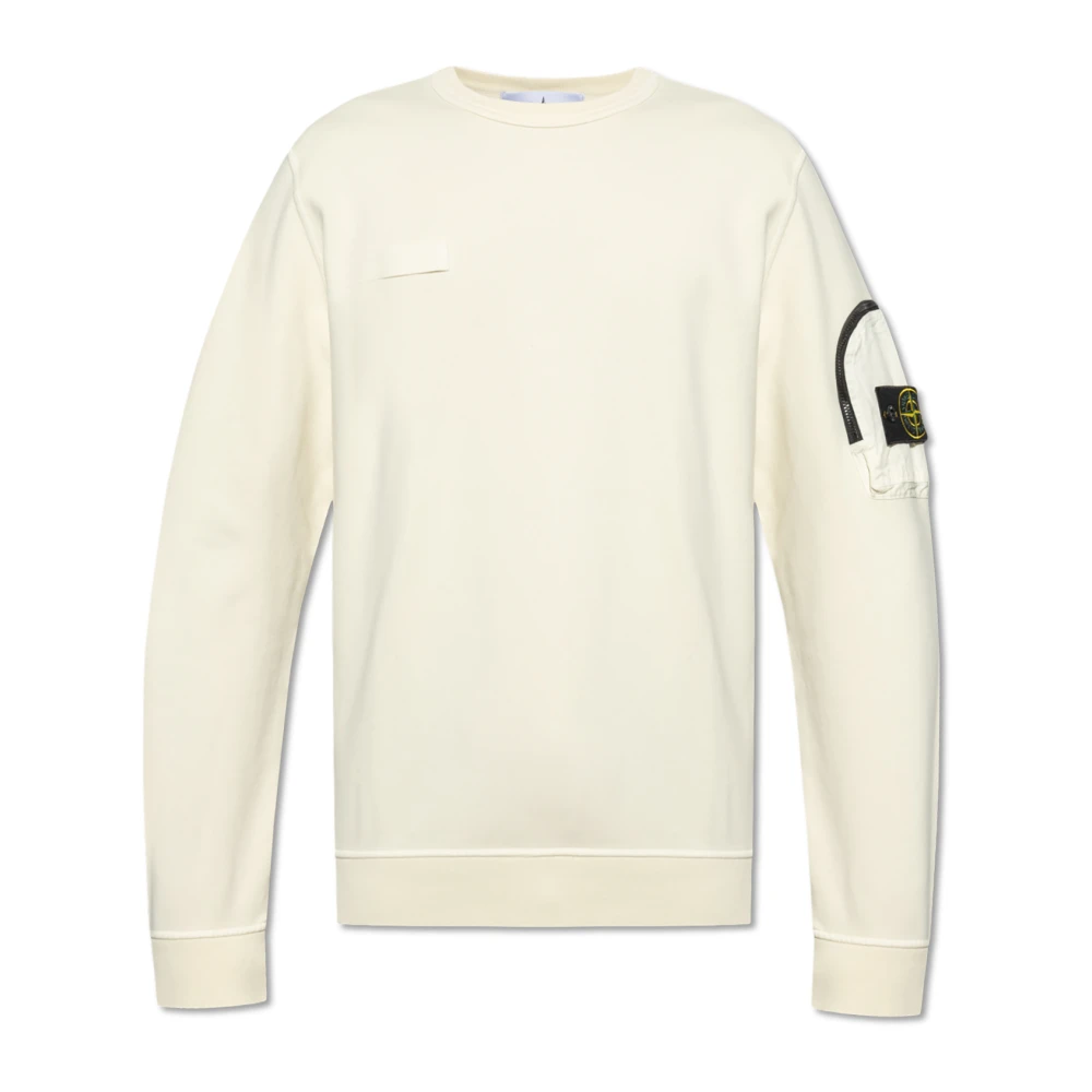 Stone Island Witte Truien voor Mannen White Heren