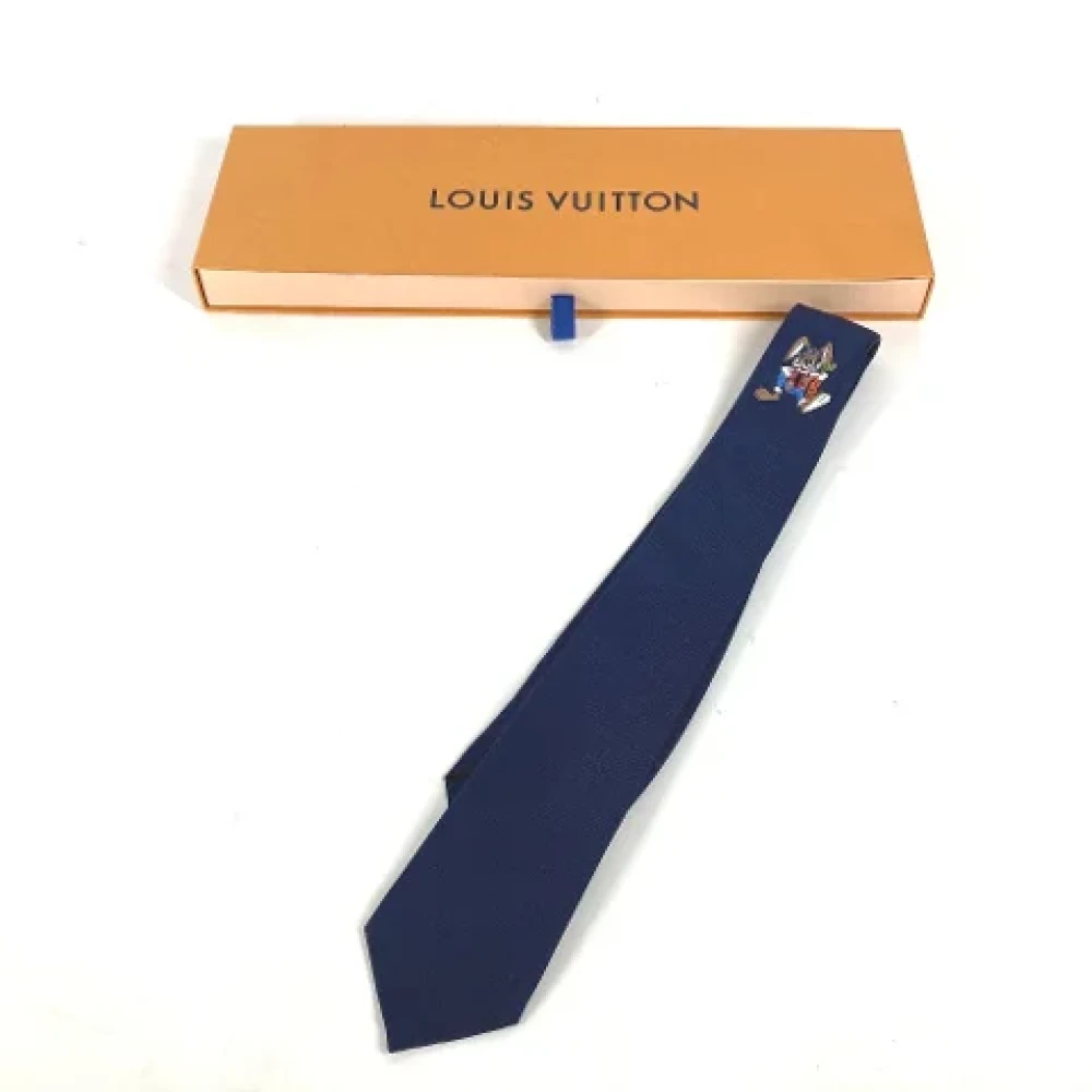 Louis Vuitton Vintage Pre-owned Silk home-office Blue Heren
