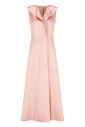 pink-satin-v-neck-dress