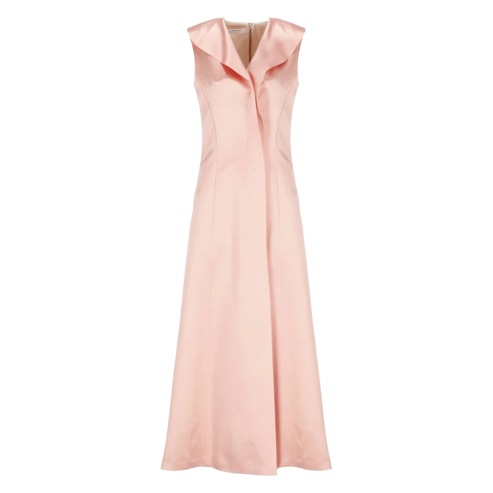 Philosophy di Lorenzo Serafini Rosa Satin V-ringad Klänning Pink, Dam