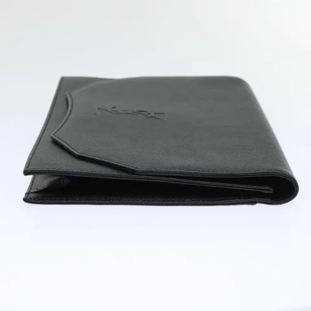 Yves Saint Laurent Vintage Pre-owned Leather clutches Black Dames