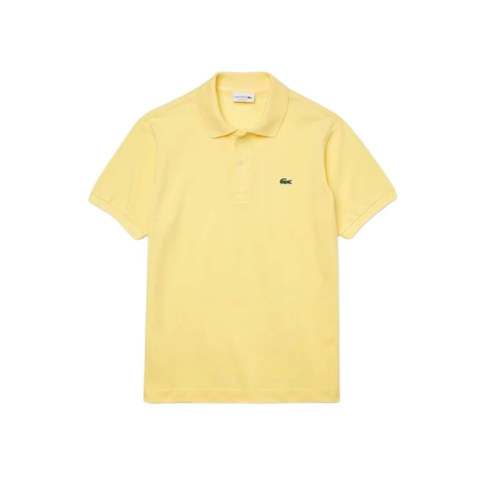 Lacoste Men's Yellow Polo Shirt Short Sleeve - Polo Shirts - M - Tops