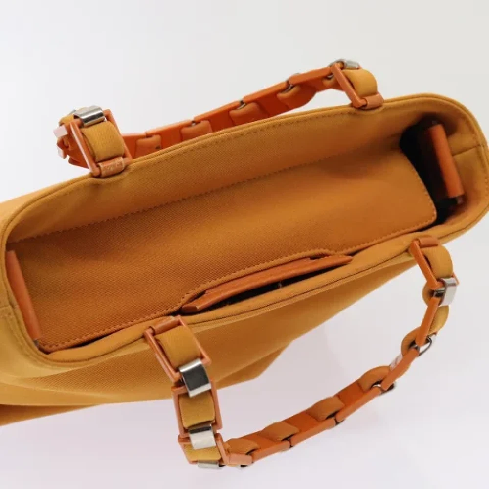 Salvatore Ferragamo Pre-owned Canvas handbags Orange Dames