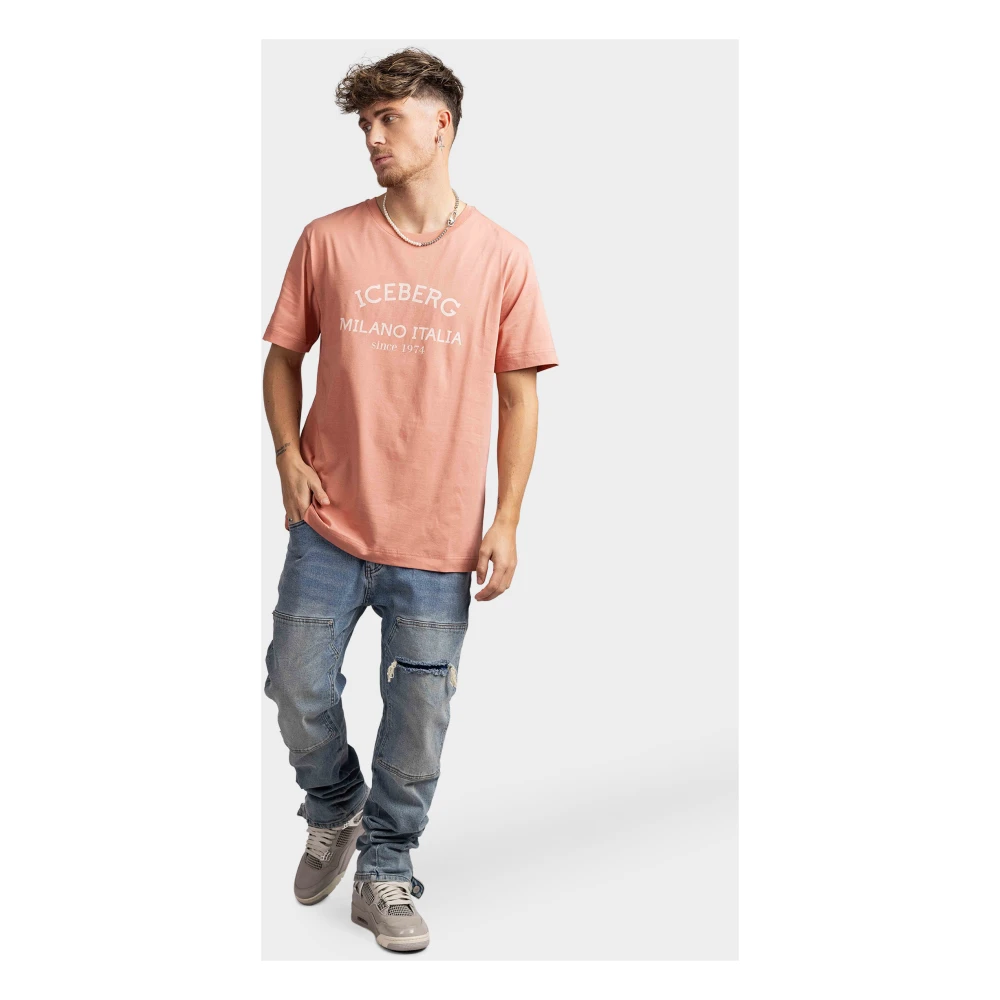 Iceberg 5D Milano Roze Heren T-Shirt Pink Heren