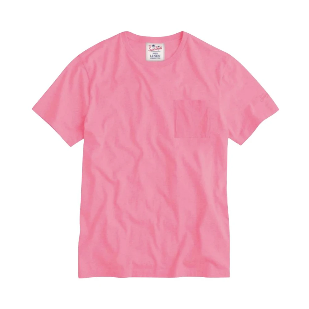 MC2 Saint Barth Linnen Heren T-shirt Diverse Kleuren Pink Heren