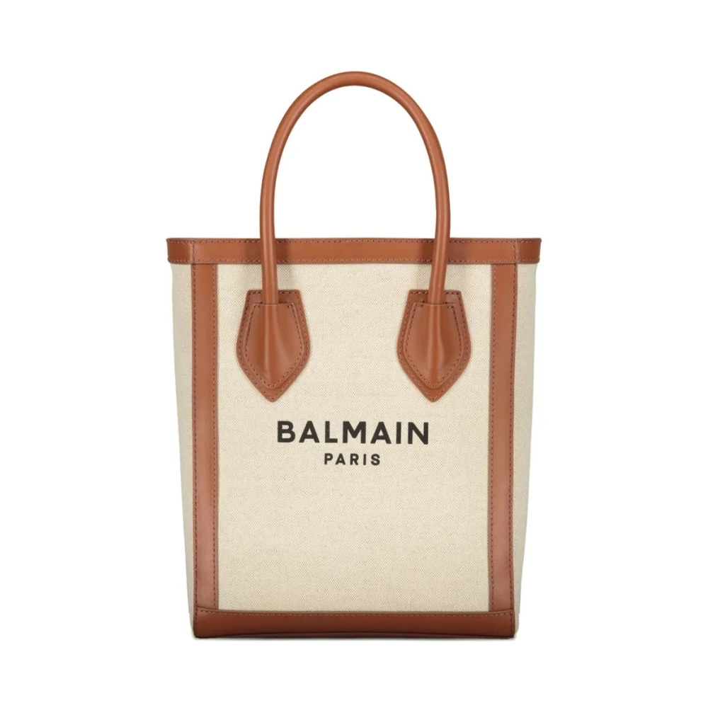 Balmain Unisex Brown Logo Tote Bag