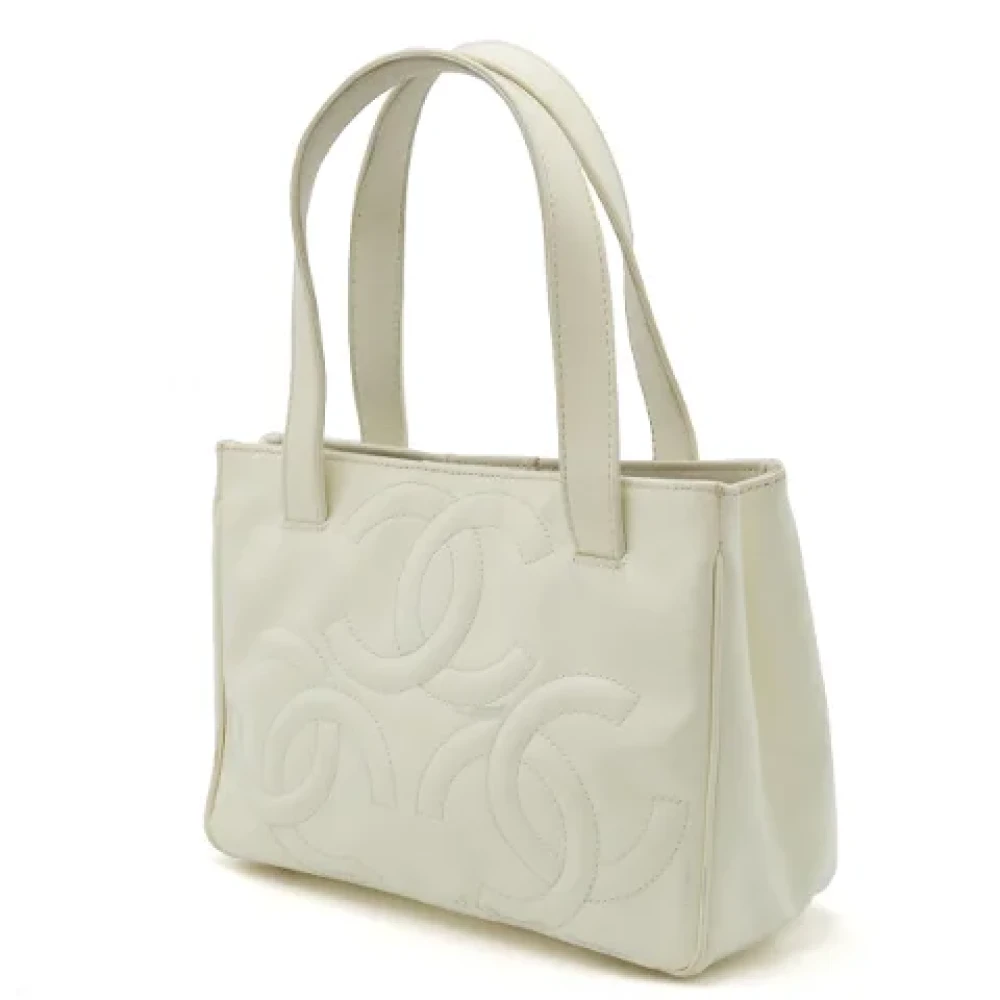Chanel Vintage Pre-owned Leather handbags Beige Dames