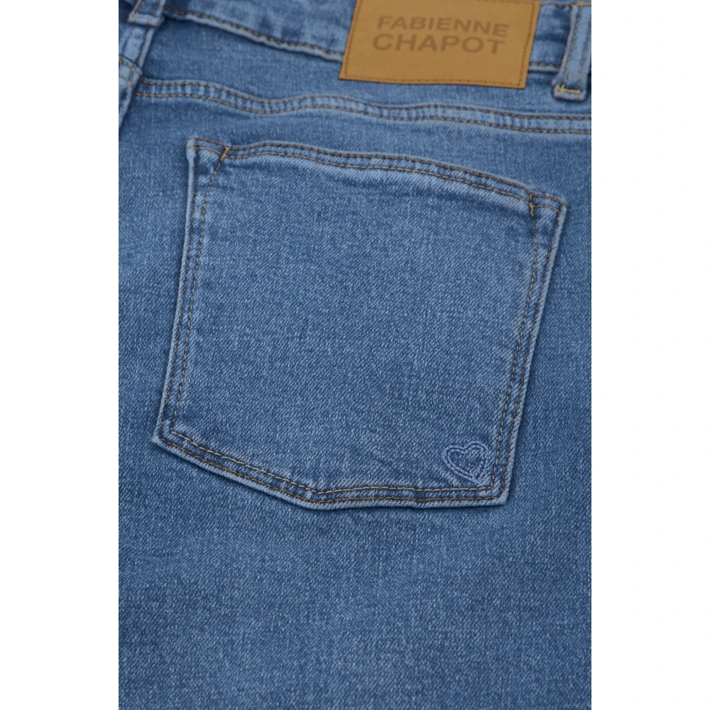 Fabienne Chapot Flare Pijp Denim Broek Blue Dames