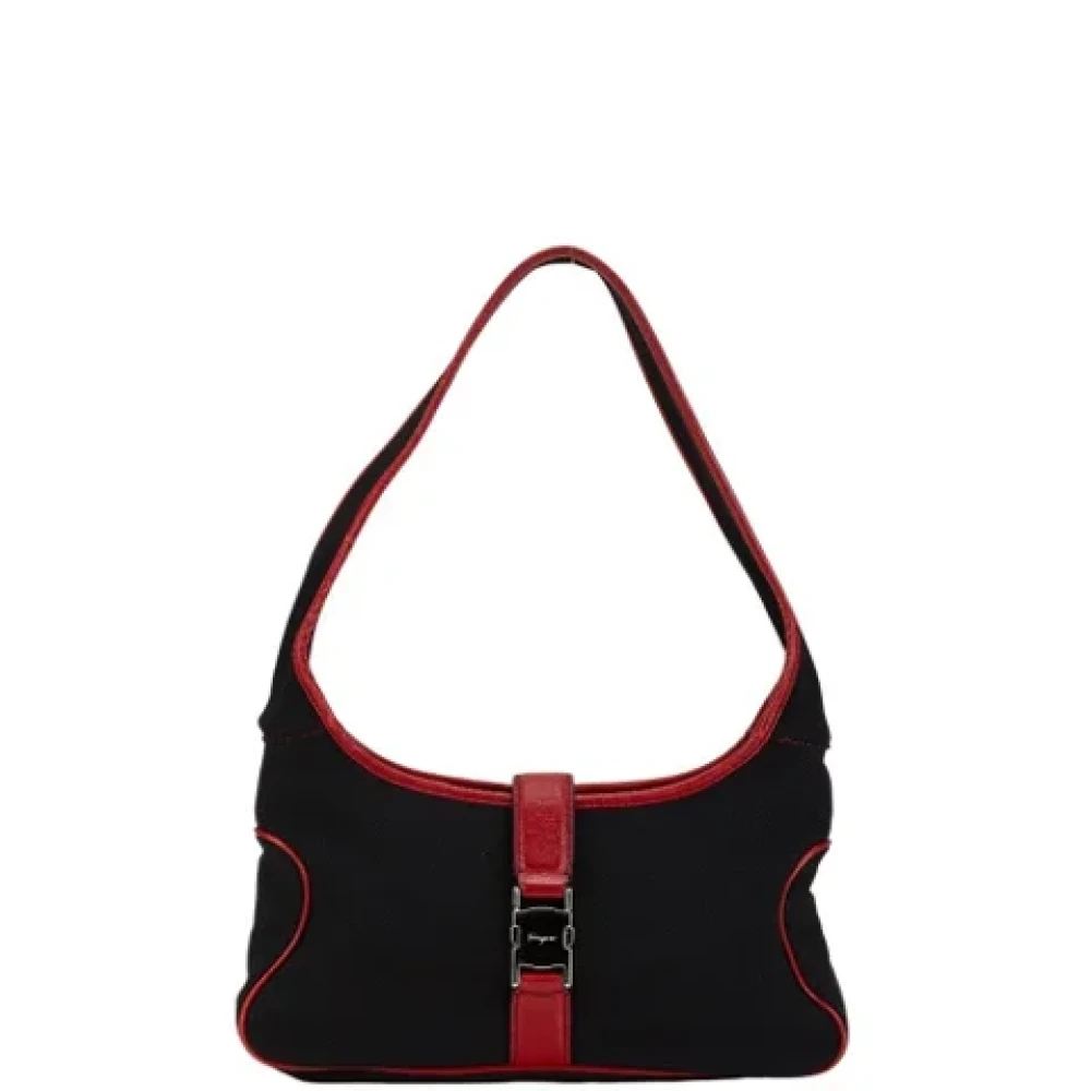 Salvatore Ferragamo Pre-owned Canvas handbags Black Dames