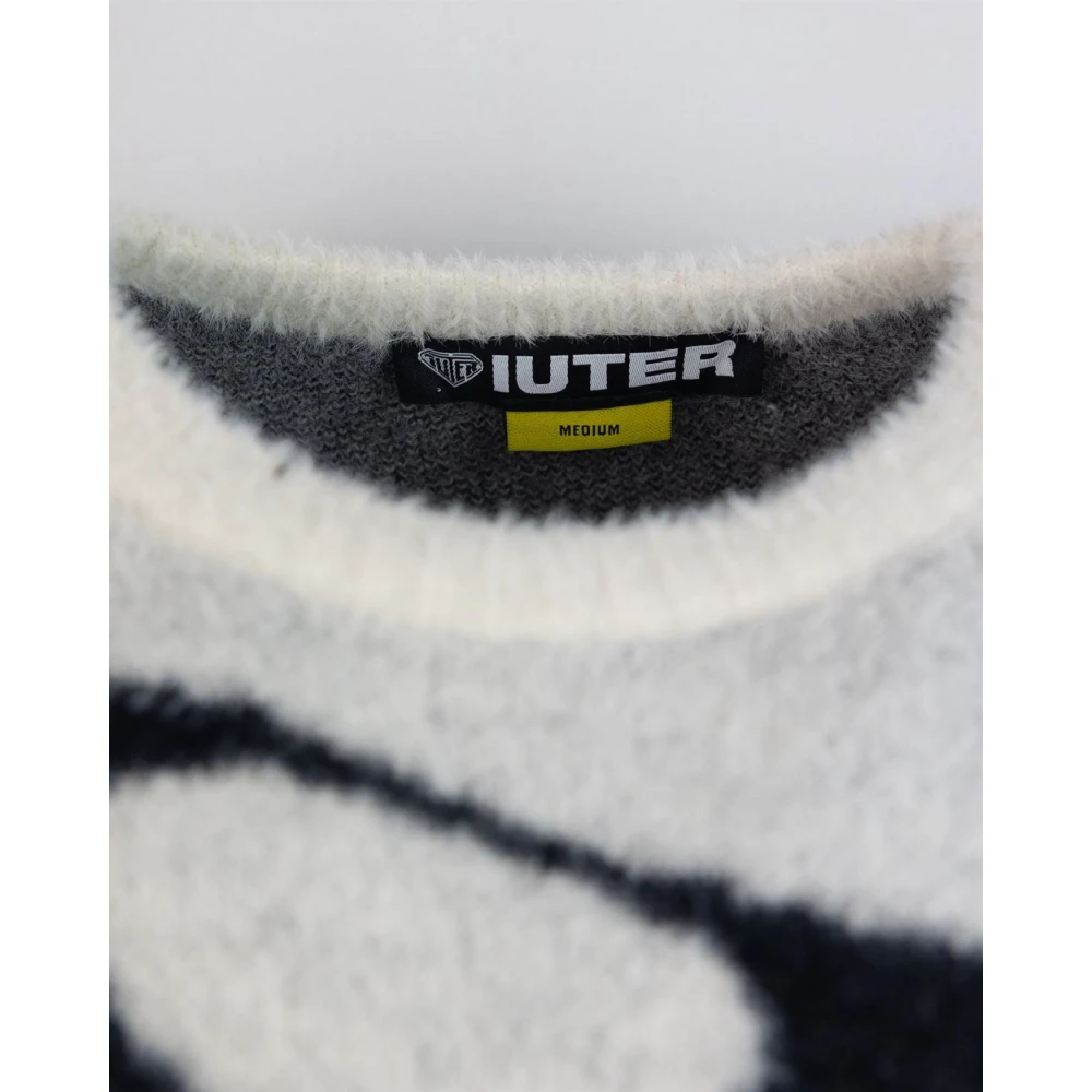 Iuter Witte Sweater Regular Fit Katoen Acryl White Heren