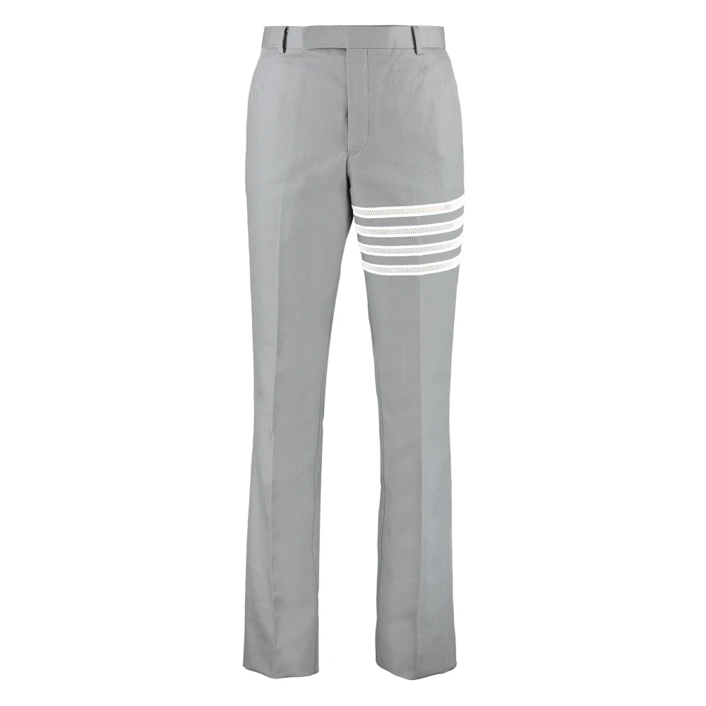 Thom Browne Geperforeerde Tricolor Broek Gray Heren