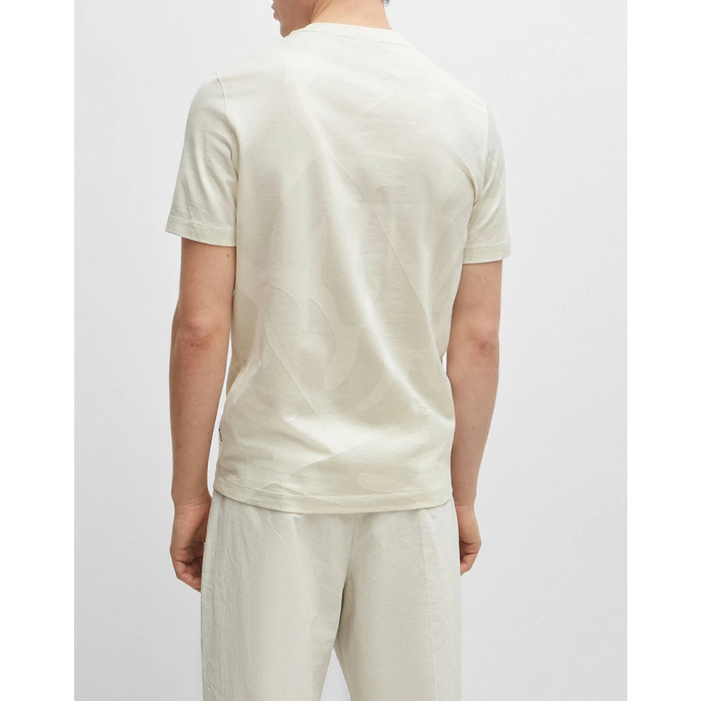 Hugo Boss Korte mouw T-shirts en Polos Beige Heren
