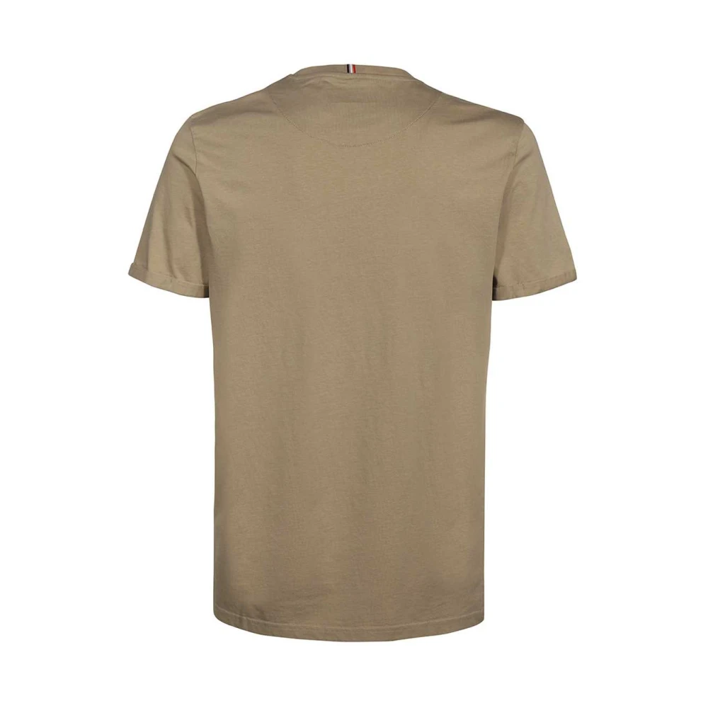 Les Deux Contrasterend Logo Katoenen T-Shirt Beige Heren