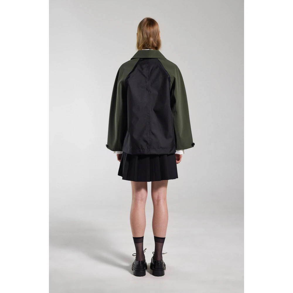 Stutterheim Varsity-Style Patch Regenjas Black Dames