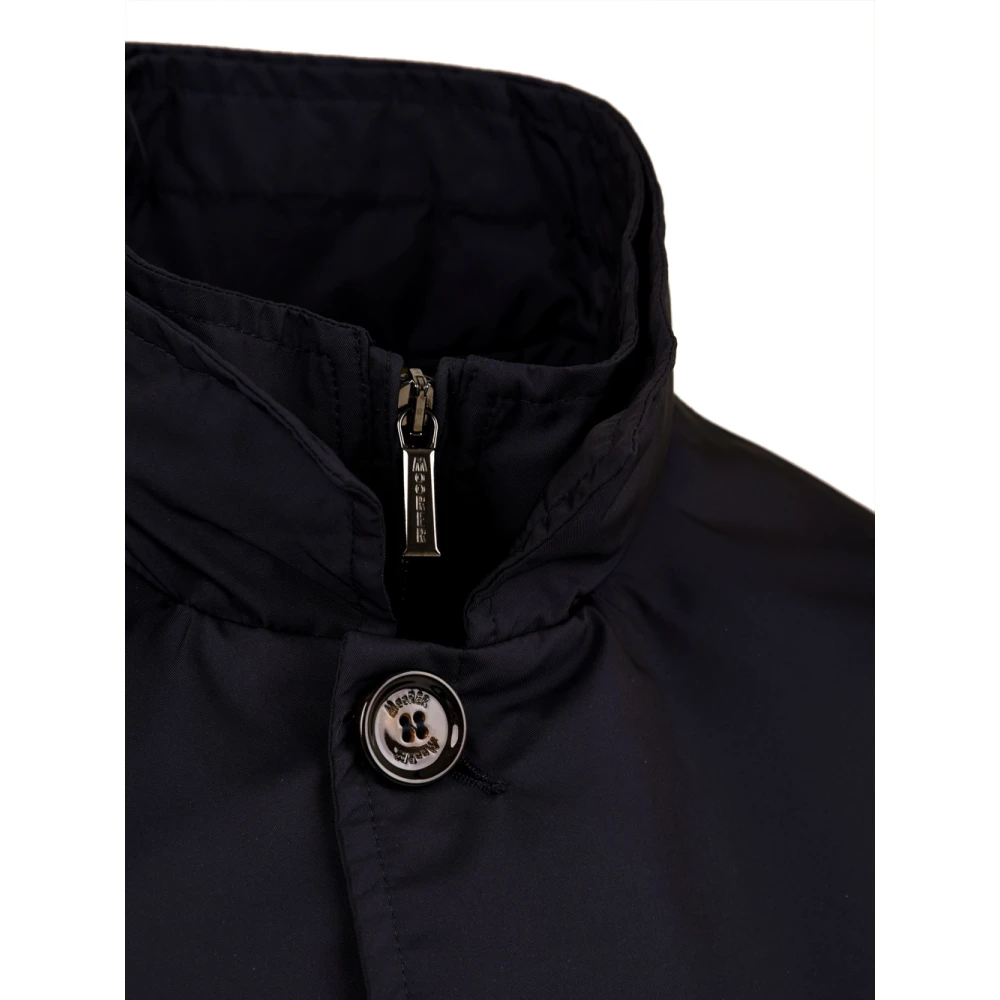 Moorer Blauwe Bernini-KM Jas voor Heren Blue Heren