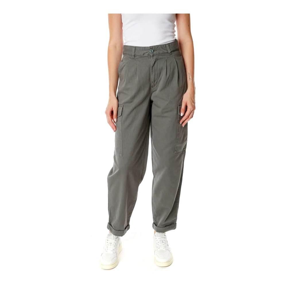 Carhartt Wip Men's Green Straight Trousers, W29, Collins Trousers