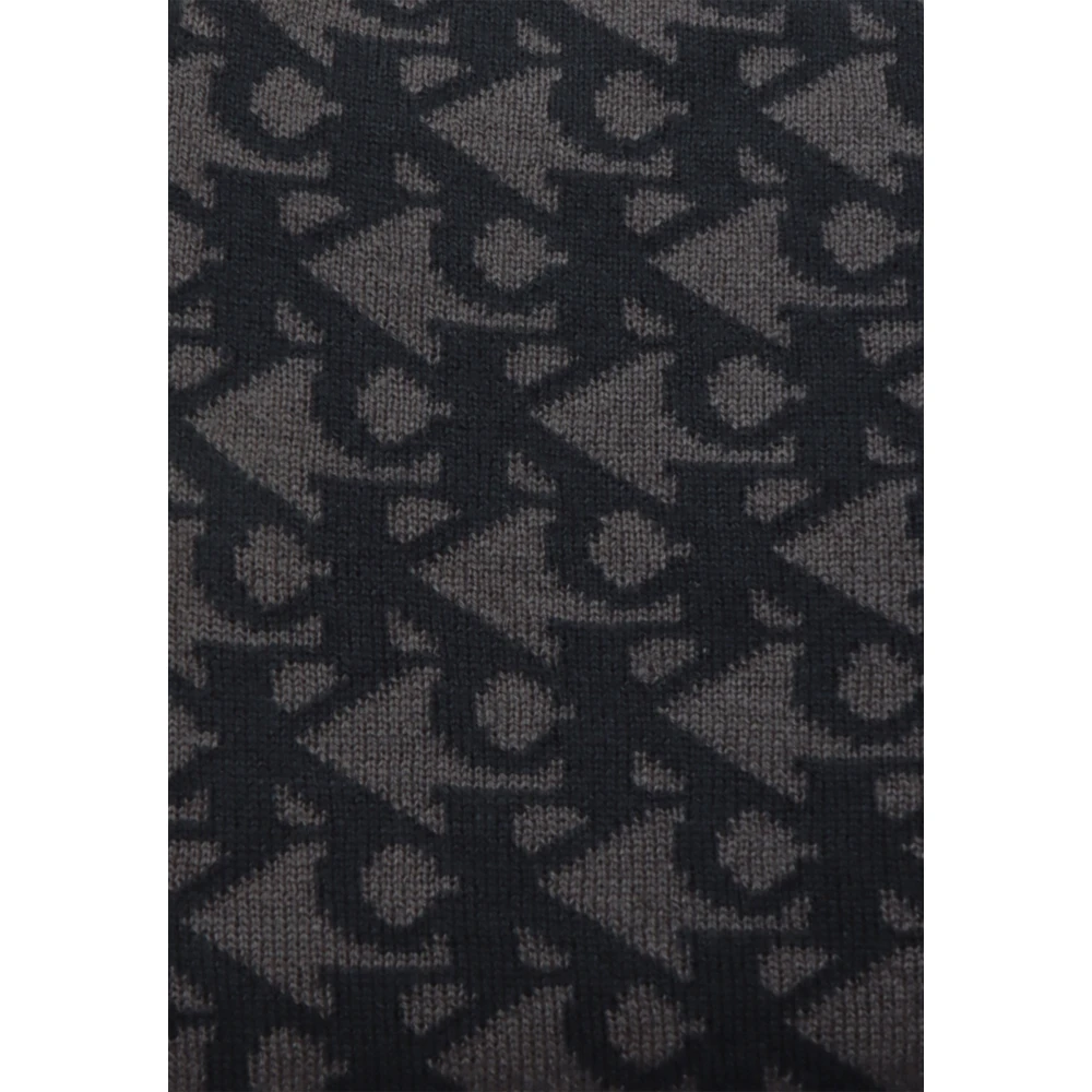 Calvin Klein Jeans Machine Wasbare Bedrukte Polyester Sjaal Black Heren