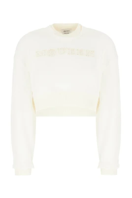 Logo-Lettering Cropped Sweatshirt