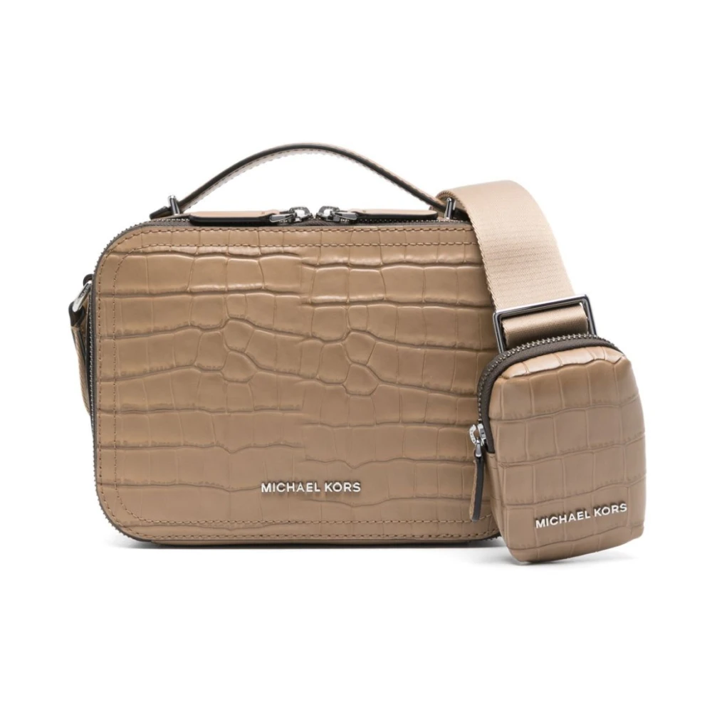 Michael Kors Stijlvolle Crossbody Tas met Pouch Beige Heren