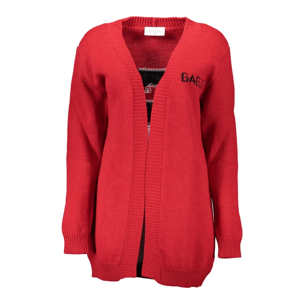 Gaëlle Paris Women's Red Cardigans, S, Long Sleeve Embroide Cardigan