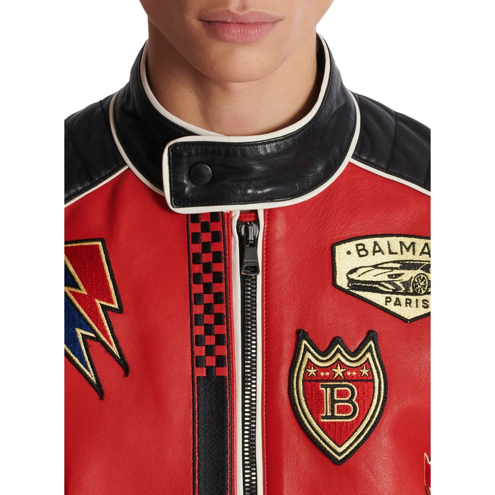 Balmain Racing pet met patches Black Heren
