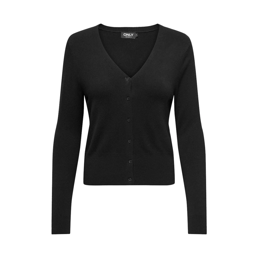 Only Carmakoma Life V-Hals Vest Gebreid Black Dames