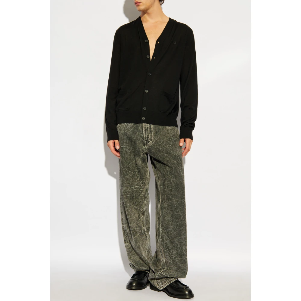 Dsquared2 Wollen Vest Black Heren