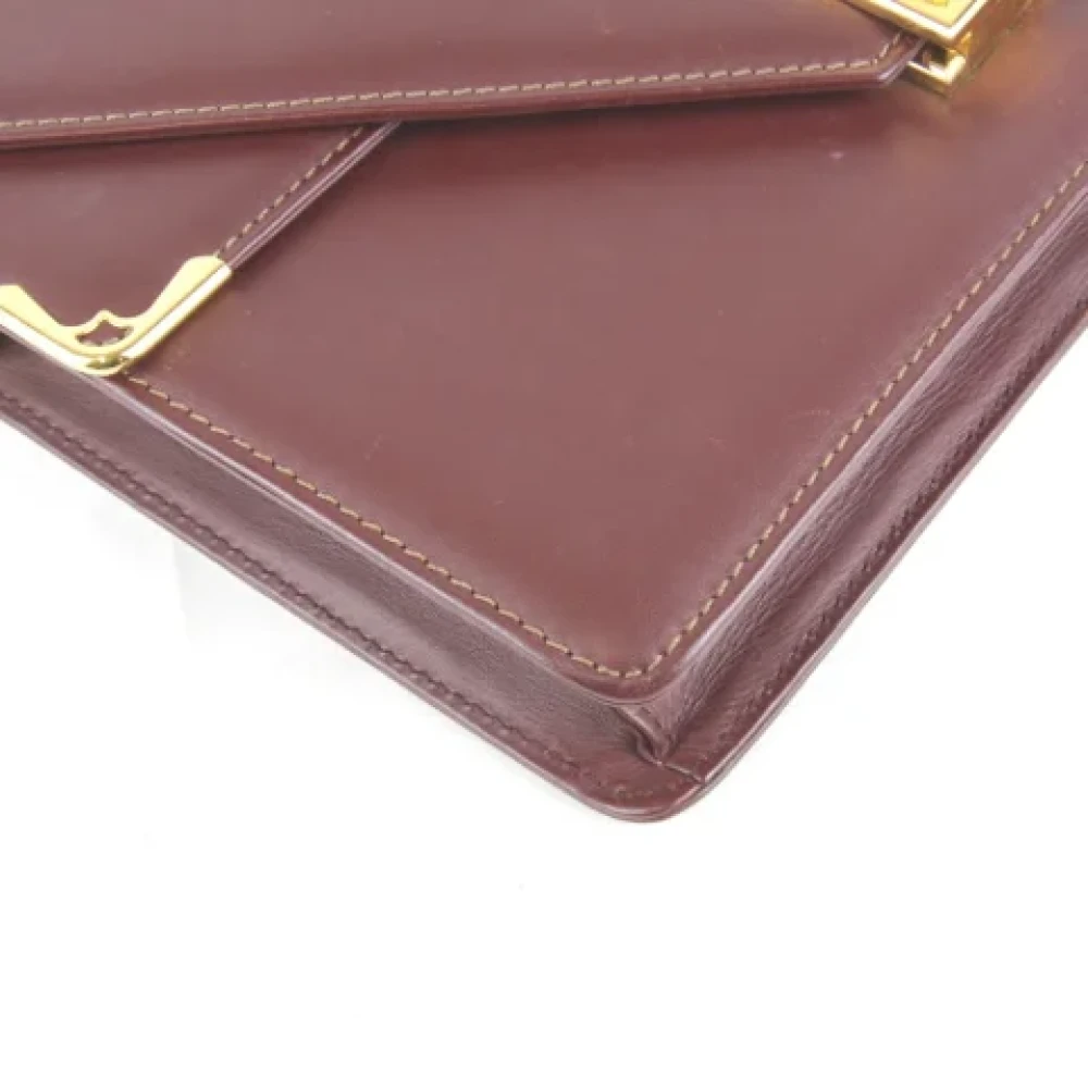 Cartier Vintage Pre-owned Leather shoulder-bags Red Dames