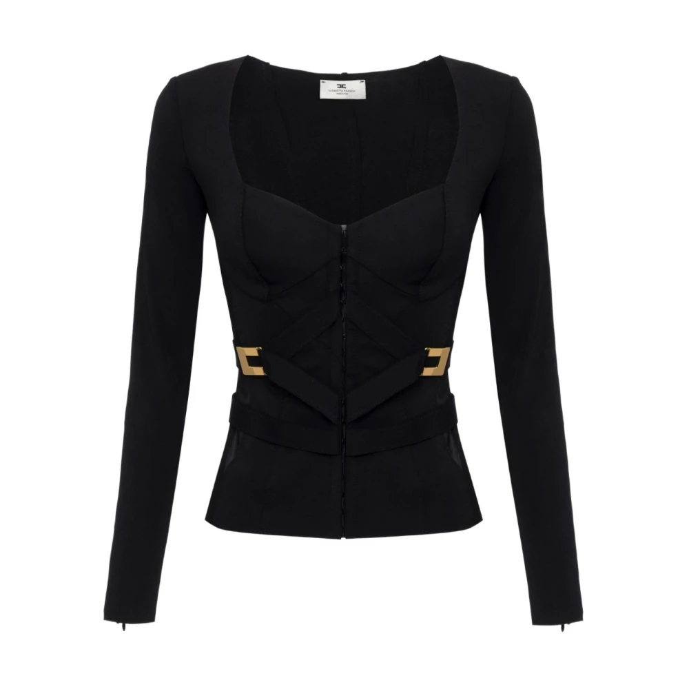Elisabetta Franchi Women's Black Stylish Nero Outerwear Jacket Aw25