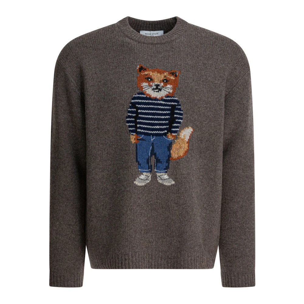 Maison Kitsuné Uomo Grigio Knitwear