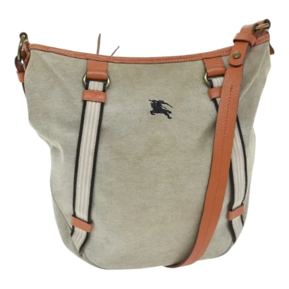 Burberry Vintage Pre-owned Canvas handbags Gray Dames
