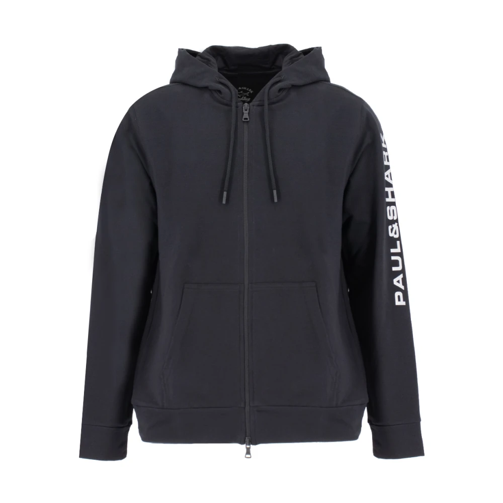 PAUL & SHARK Zip-through Hoodie Black Heren